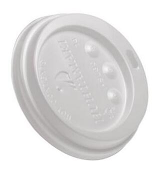 Lokk for termobeger 25cl (100) hvit Kaffelokk